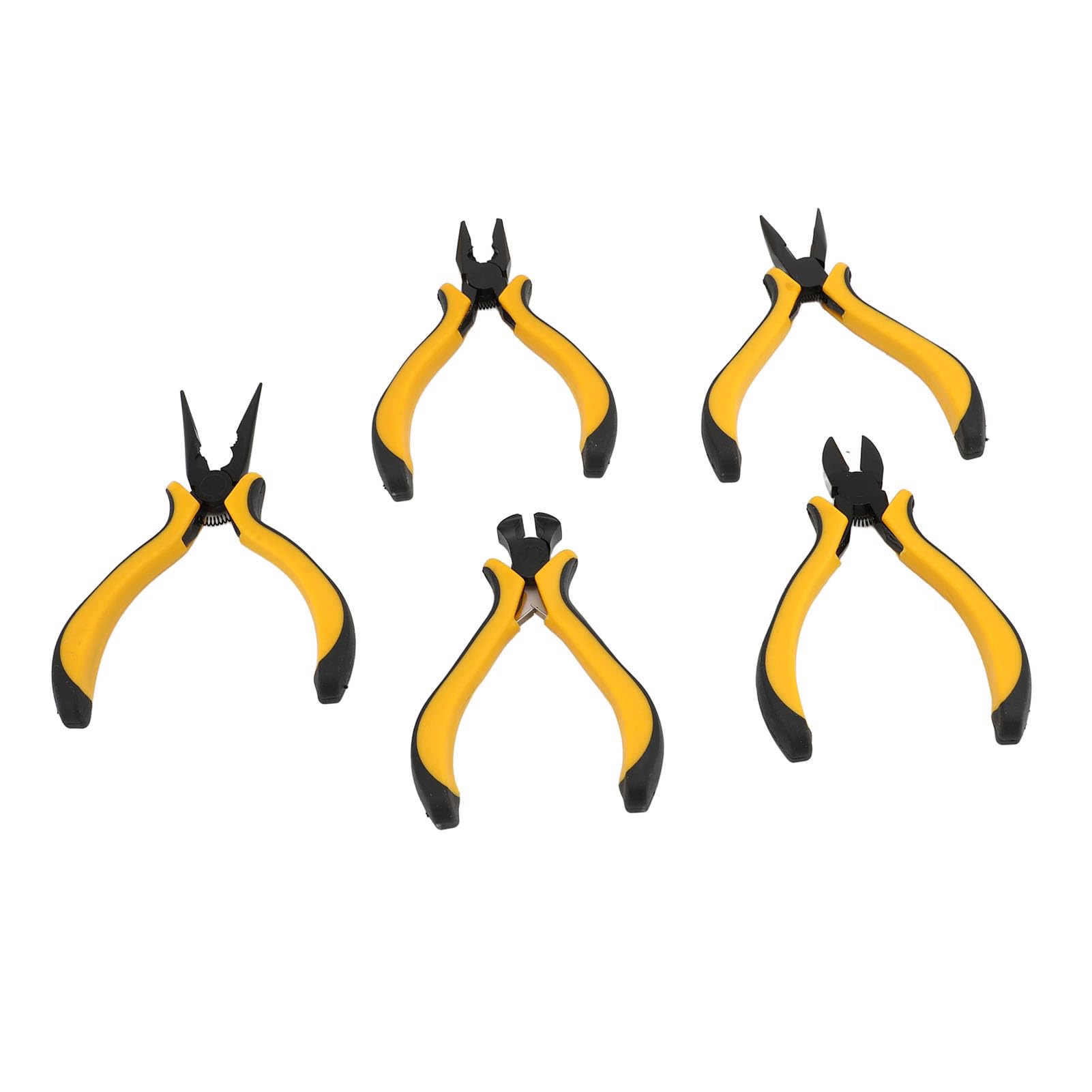 Naroote Set di 5 Pinze con Pallet in Legno, Set di Pinze per Riparazione Orologi in Faggio e Metallo, Lame Trattate Termicamente, Impugnatura Salva Sforzo, Taglio Filo per Utenti Hobby
