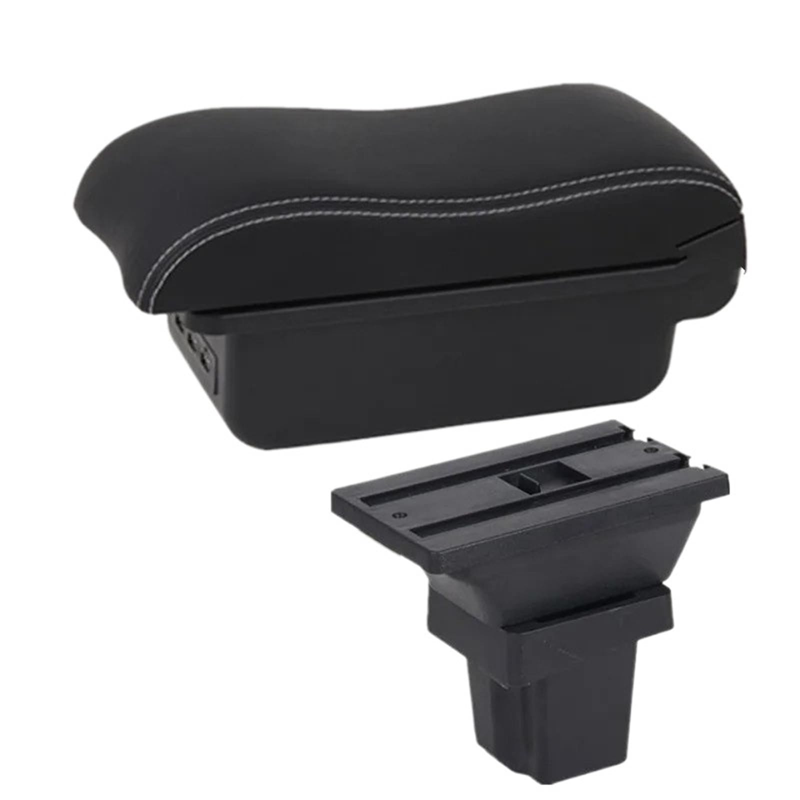 NOKRGQW Car Armrest Box For Chevrolet Tracker For Holden For Trax Car Armrest Storage Box Dedicated Retrofit Accessories(B white line 3USB)
