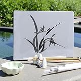 BlissKiss Buddha Zen Water Painting Kit - Ephemeral A3 Board with Bamboo Brushes & Stand, Mindful Creation for Stress Relief