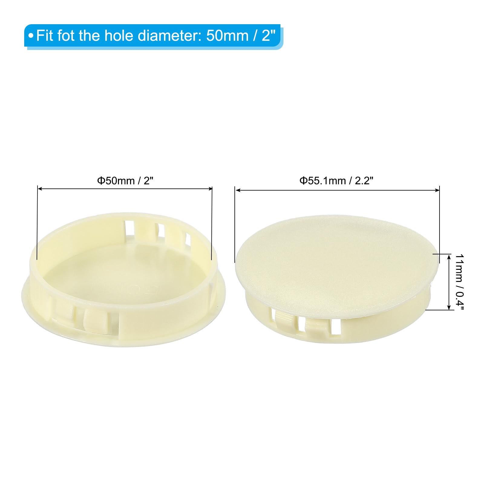 PATIKIL 2"/50mm Plastic Hole Plugs - Image 2