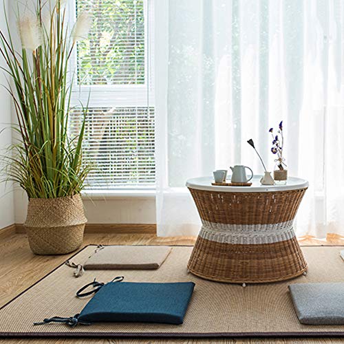 Cojín de asiento transpirable estilo futón japonés para sillas de comedor 4