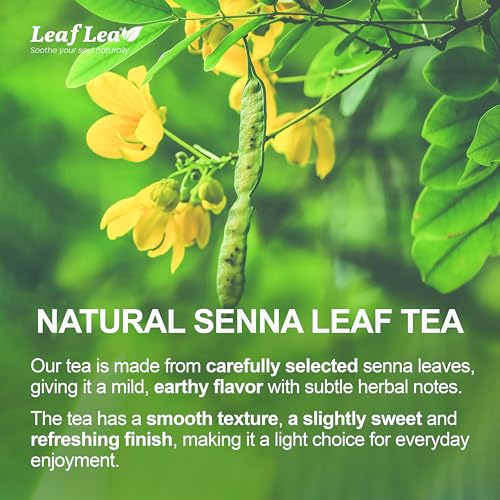 Image of LeafLea Senna Leaf Tea Bags, Herbal Laxative Tea for Constipation, 40 Ct