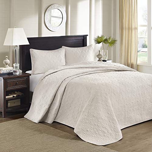 image for Madison Park Quebec Queen Size Quilt Bedding Set - Ivory , Damask – 