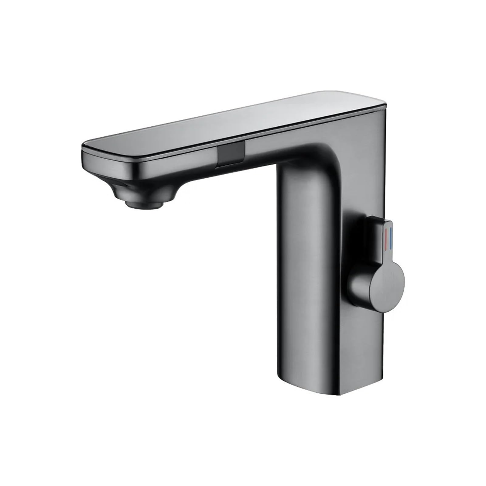 Soywim Gris Luxury Smart Sensor Basin Faucet, Digital Display Screen Hot Cold Water Mixer Tap, Vanity Touchless For Bathroom,High-Pressure Resistant(Gris)