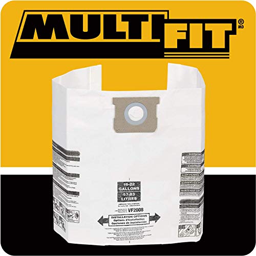 image for MULTI FIT REPLACEMENT FILTERS MULTI FIT Wet Dry Shop Vacuum Bags VF200