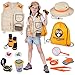 Price comparison product image Kids Explorer Kit with Safari Vest & Hat - Premium Outdoor Gifts Toys for 3-12 Year Old Boys Girls - Kids Binoculars, Bug Catcher Set, Compass, Adventure STEM Gift for Kids Camping Hiking + Bug Ebook