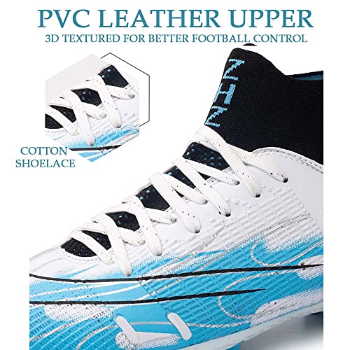 Hesbiteul Unisex's Ag Cleats Training Athletic Non-Slip Long Studs High Top Football Soccer Shoes For Youth #TOP2