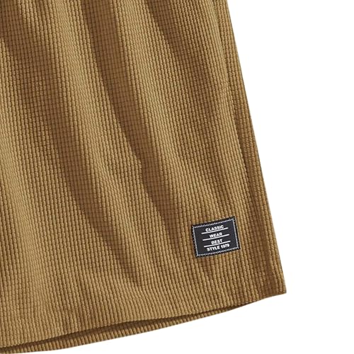 Image of FABRIPPLE Men's Slim Fit Knitted Short for Summer | Stretchable Fabric | Breathable & Lightweight | Casual Lounge Short with Elastic Waistband & Drawstring
