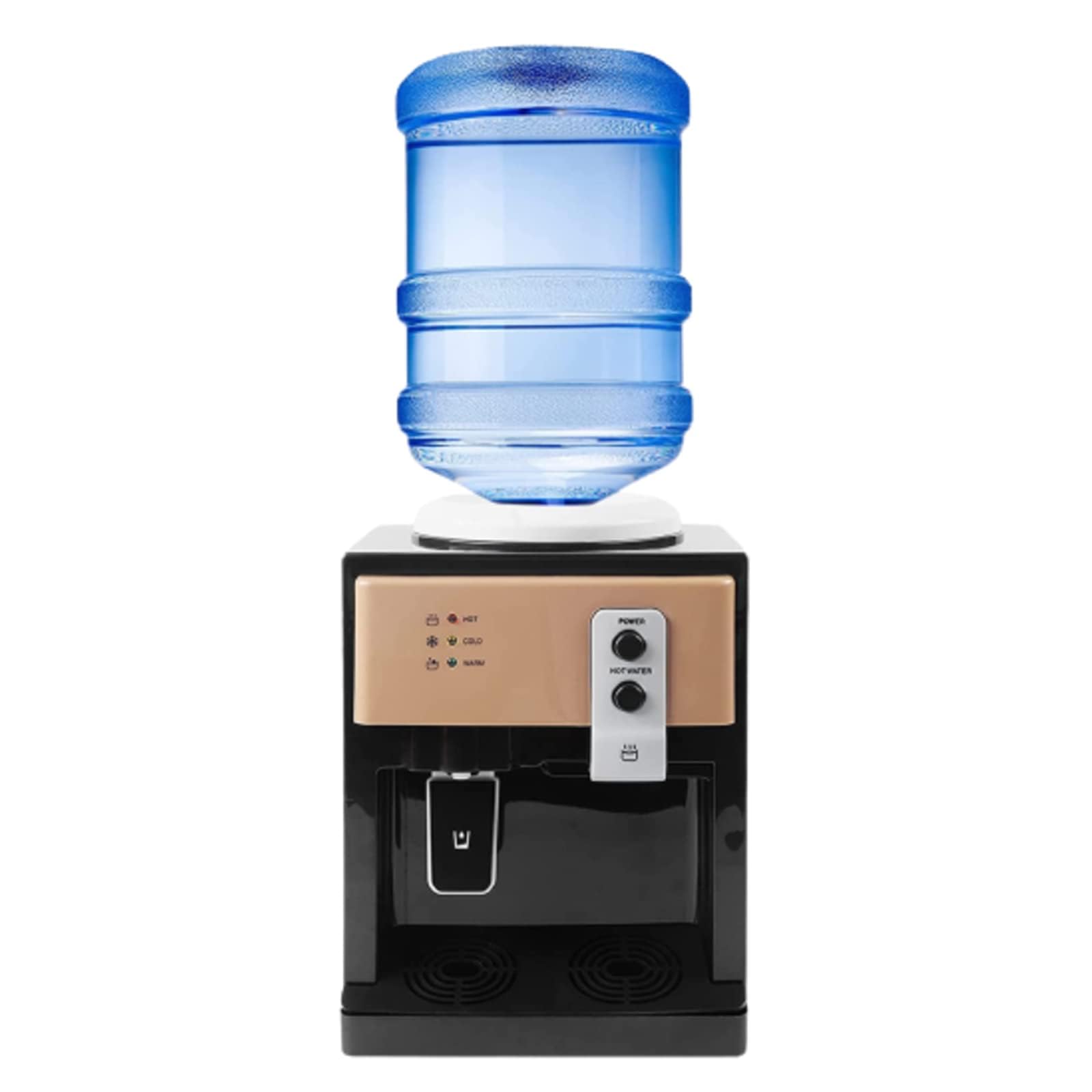 Top Loading Water Dispenser with 3 Temperature Settings, 550W Hot & 75W Cold Water Cooler for 1.2-5 Gallon Bottles, 304 Stainless Steel Tanks for Home Office Dorm Kitchen