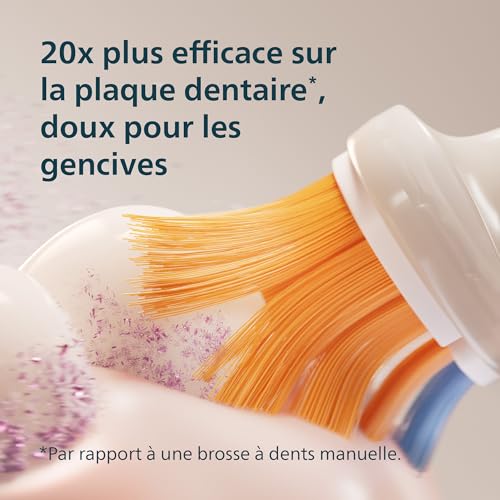 Philips Sonicare DiamondClean Smart 9400 - Brosse à dents électrique avec application, capteur de pression, détection de la tête de brosse, blanc, modèle HX9917/88