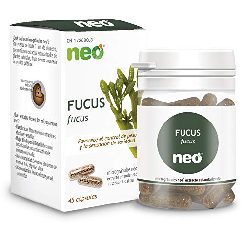 NEO | Extracto Seco de Tallos de Fucus 200 mg | 45 Cápsulas Naturales | Contribuye a la Pérdida de peso | Saciante y Estimulante del Metabolismo | Libre de Alérgenos y GMO | Tomar 1 o 2 al Día