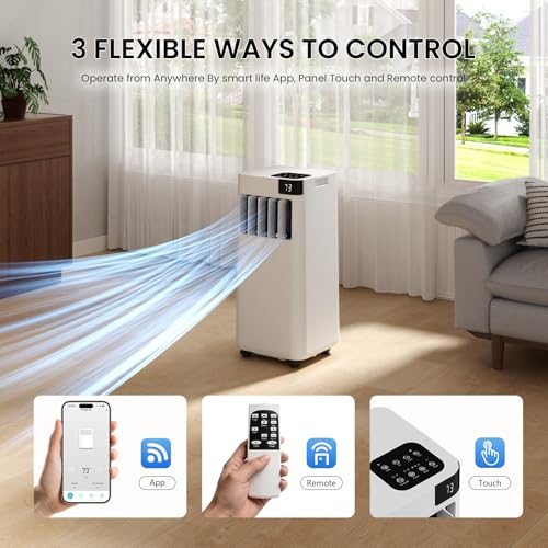 Image of Portable Air Conditioner 16,000 BTU with WiFi App Control, 5-in-1 AC Unit (Cool, Fan, Dehumidifier, Sleep, Timer) for Rooms up to 850 sq ft, Leak-Proof Design, Window Kit