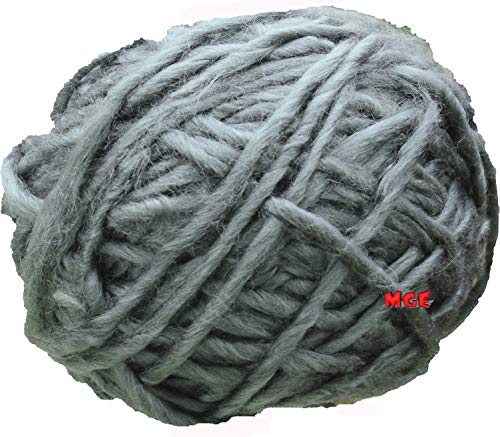 Image of M.G ENTERPRISE Knitting Roving Yarn Medium Thick Wool, Grey 100 gm Best Used with Knitting Needles, Crochet Needles Wool Roving Yarn for Knitting. by M.G ENTERPRISE