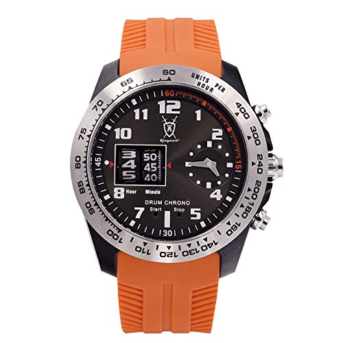 KÃ¶nigswerk Menâ€™s Watch Black with Hands Silicone Band, Quartz Analog Waterproof Wrist Watch Luxury Sports Casual Dress (EP3944V02K66)
