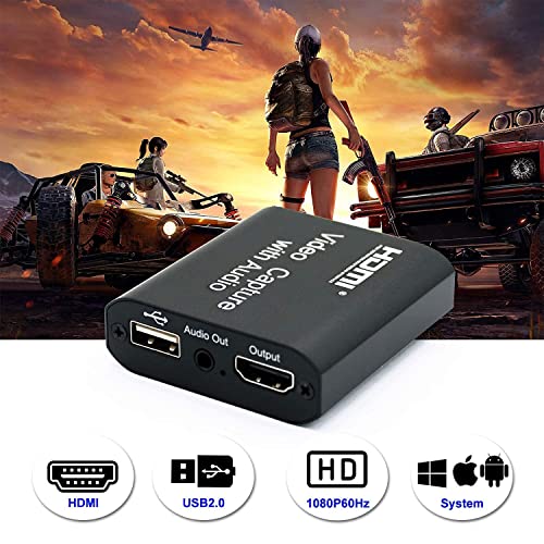 Image of SANCY HDMI Video Capture Card with Audio, USB 2.0 1080P 60FPS Game Capture Device, HDMI to USB Video Recorder for Live Streaming, Compatible with PS4, Xbox One, DSLR Camera, Camcorder, Laptop & PC