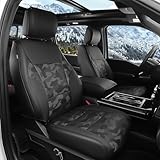 WeatherWard for Ford F150 Seat Covers 2025 2024 2023 2022 2021 2020 2015-2019, Truck Seat Covers for 2015-2023 2024 2025 Ford F150 Accessories, Only fit SuperCrew (XL/XLT/STX), Black Camo, Full Set