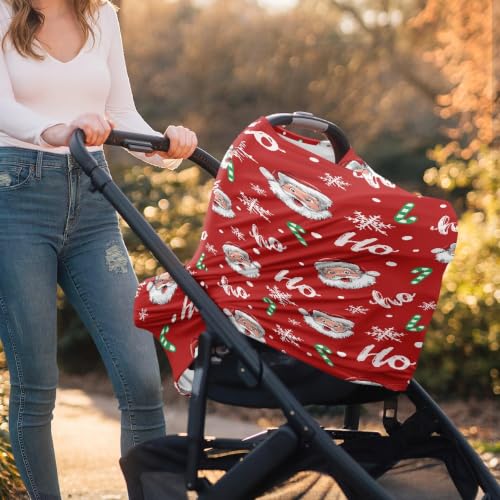 Image of Christmas Santa Car Seat Covers Canopy Cover, Machine Washable
