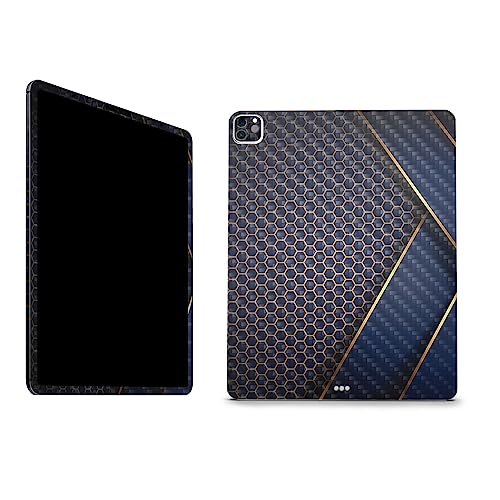 Image of MightySkins Carbon Fiber Skin Compatible with Apple iPad Pro 12.9 inch M2 6th Gen (2022) Full Wrap Kit - Modern Hex | Protective, Durable Textured Carbon Fiber Finish | Easy to Apply | Made in The USA
