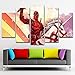 Produktbild 104Tdfc Puzzle 5 teilig Bilder wandbild 200x100CM Cadeau d' Deadpool Modulare Wandkunst Wandaufkleber Teiliges Vlies Leinwandbild Dekoration