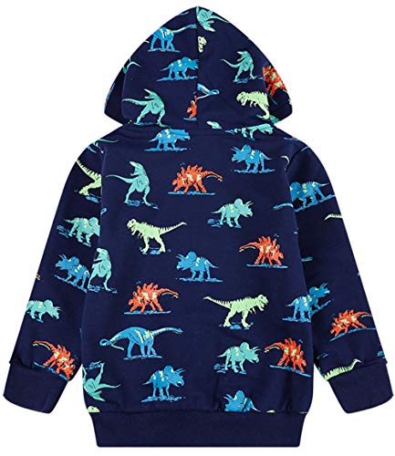 image for Akyzic Toddler Boys Jacket Cartoon Dinosaur Animal Zipper Spring Autum
