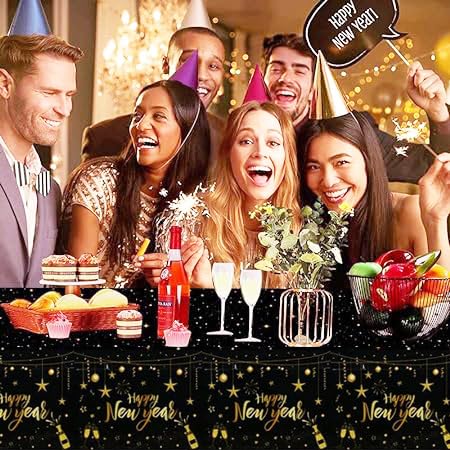Vlies-Tischläufer Silvester/Happy New Year, Schwar Produktbild-Vorschau 6