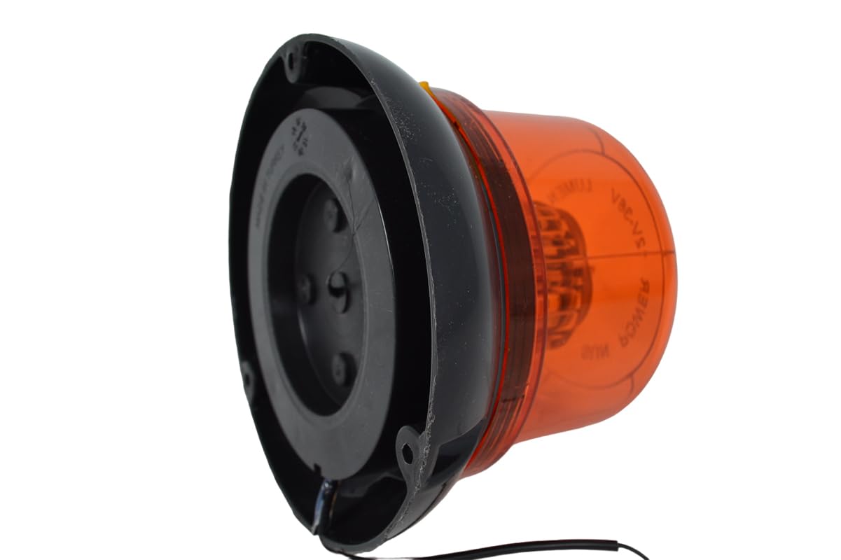 2 luces LED de emergencia con efecto giratorio, faro giratorio de emergencia de color ámbar, de12 a 24 V para camión, camioneta, tractor, vehículo de emergencia