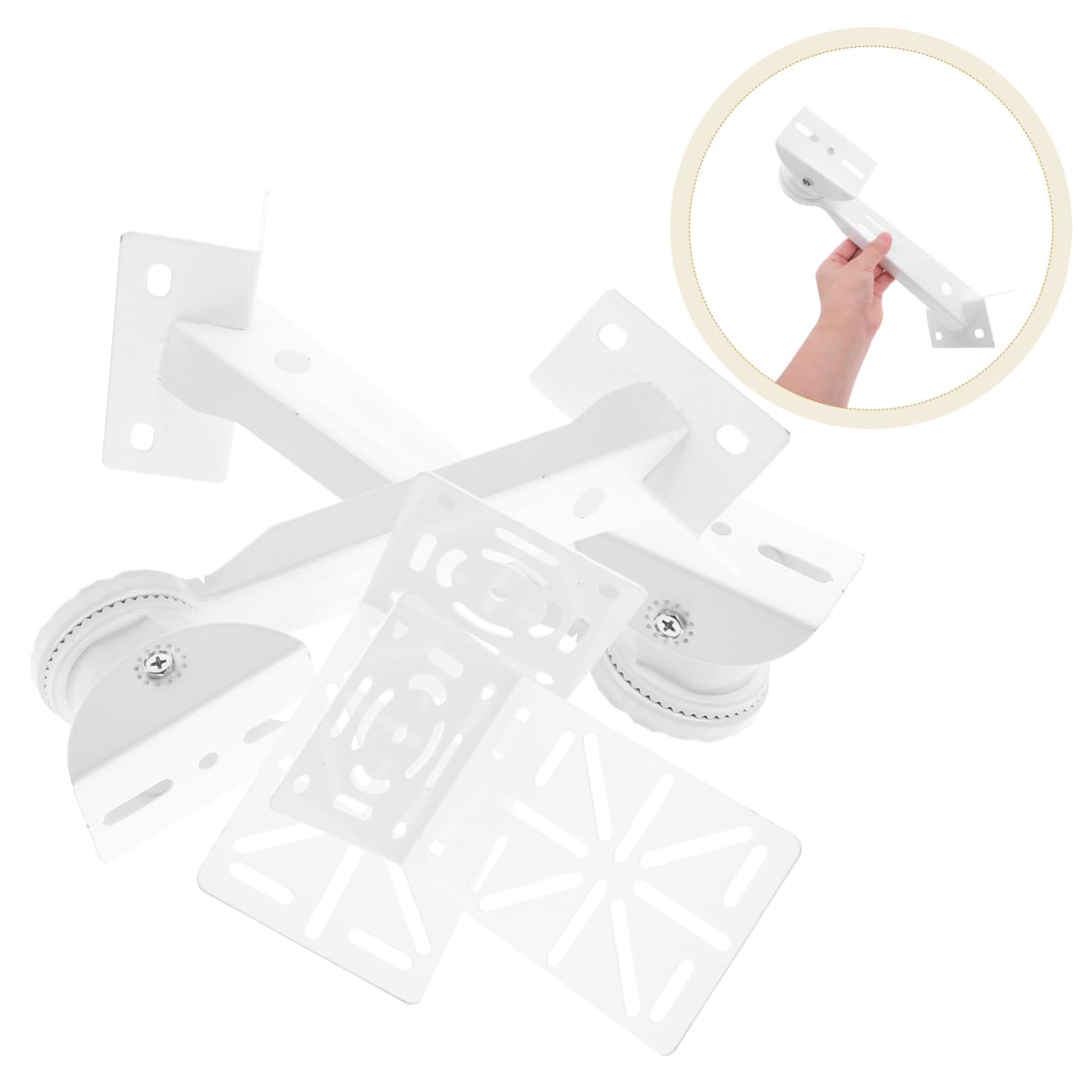 PLAFOPE 2 Sätze Robuste Überwachungskamera Eckhalterung aus Stahl Verlängerungsstange Wand Deckenmontage für Flexible Winkelverstellung und Stabile Sicherheitssysteme