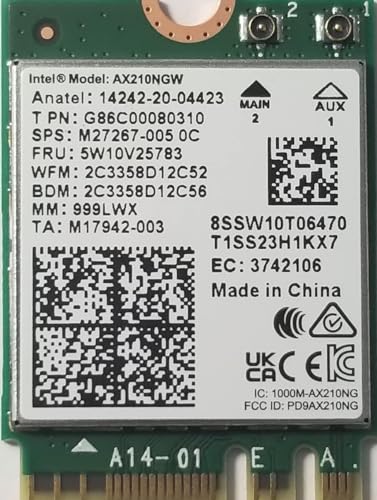 Intel AX210.NGWG with vPro Bluetooth 5.2 Wireless Network Adapter Card Wi-Fi 6E