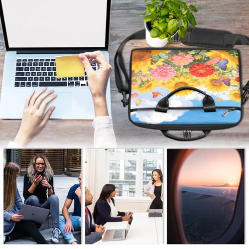 Bolsa para laptop con diseño floral 15 pulgadas miniatura 6