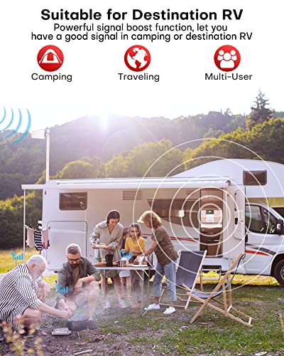 Hiboost Cell Phone Signal Booster, Cover 6000 Sq Ft With 2 Indoor Antennas For All Us Carriers, Cell Phone Booster For Home Office And Destination Rv 4G 5G Lte Verizon At&T T-Mobile App Support Fcc #TOP5