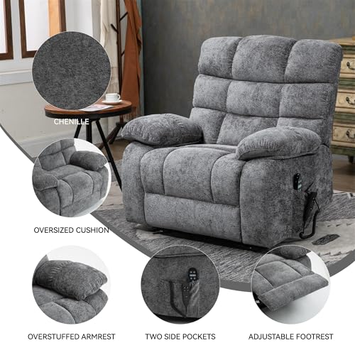 Sillón con masaje y calor eléctrico cuero marrón miniatura 2