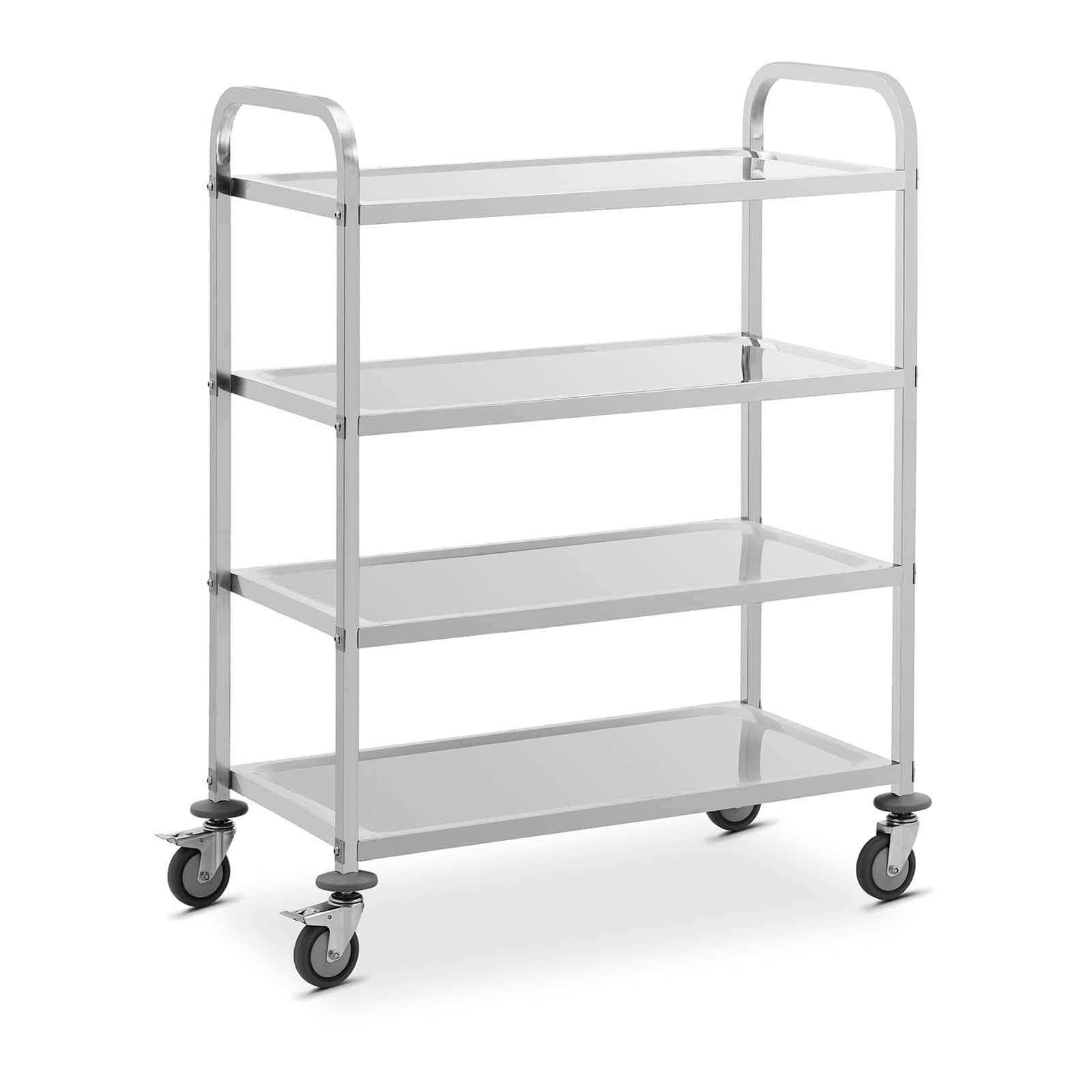 Royal Catering RCSW-112 - Carrito para servir (4 bordes, 89 x 49,5 x 3 cm, 108 kg, acero inoxidable)