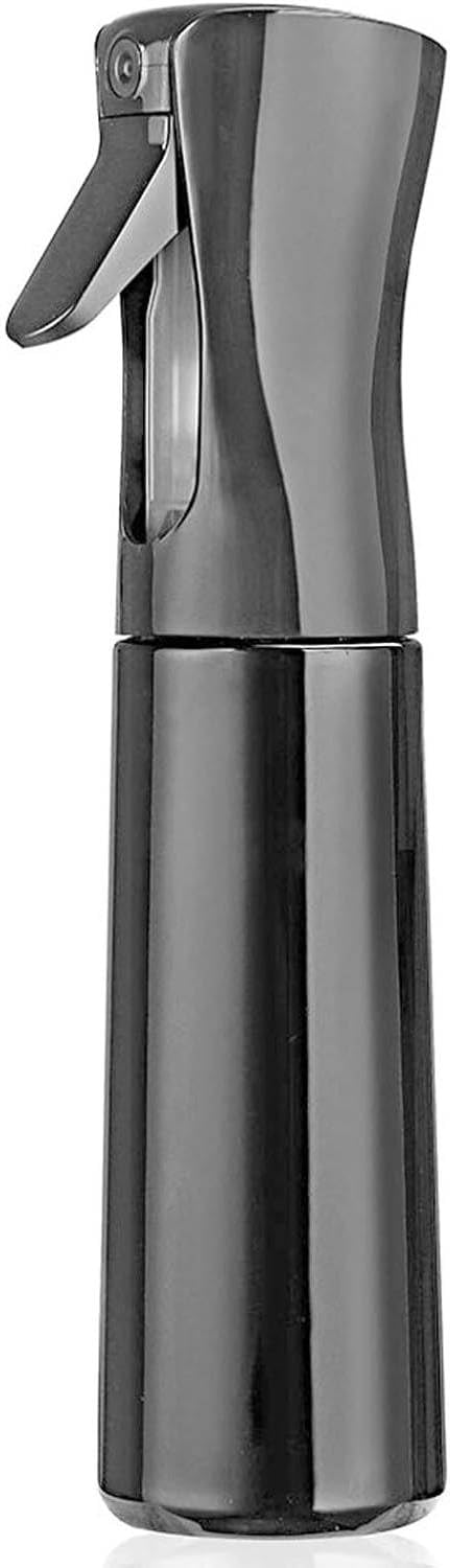 MOMENTSpray Bottle for Hair (10.1oz/300ml) - Continuous Ultra Fine Mist Sprayer – For Hairstyling, Cleaning, Salons, Plants, Essential Oil & More - Black