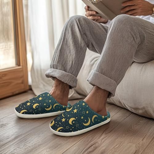 chaqlin House Slipper Universe Fuzzy Sandals for Men Women Furry Bedroom Anti Skid Thick Sole Slippers Casual Outdoor Shoes3