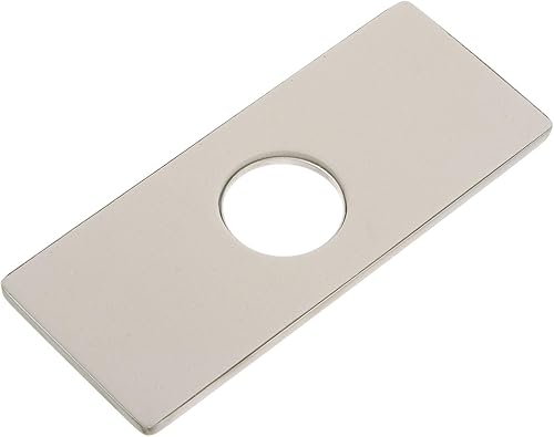 Miniatura 3 de uxcell Cubierta de orificio para fregadero de 6 pulgadas, placa de cubierta para fregadero de baño de 3 a 1, placa rectangular para grifo de baño,