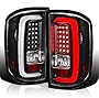 SPEC-D TUNING Black Housing Clear Lens LED Bar Tail Lights Compatible with 2014-2018 GMC Sierra 1500, 2014-2018 GMC Sierra 2500HD, 2014-2018 GMC Sierra 3500HD, Left + Right Pair Assembly