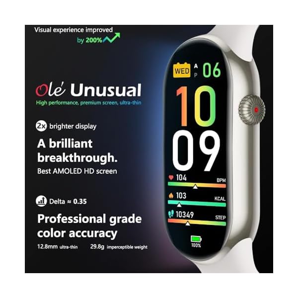 FITVII Ole Tracker D'Activité - Cardio Et Pression Artérielle 24/7 - Noir - État Neuf