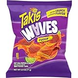 Takis Fuego Waves Snack Size Bag - Hot Chili Pepper & Lime Flavored Extreme Spicy Wavy Potato Chips