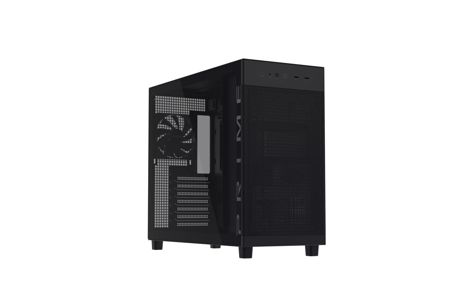ASUS Prime AP303 - Obudowa PC ATX z panelem ze szkła hartowanego - czarna