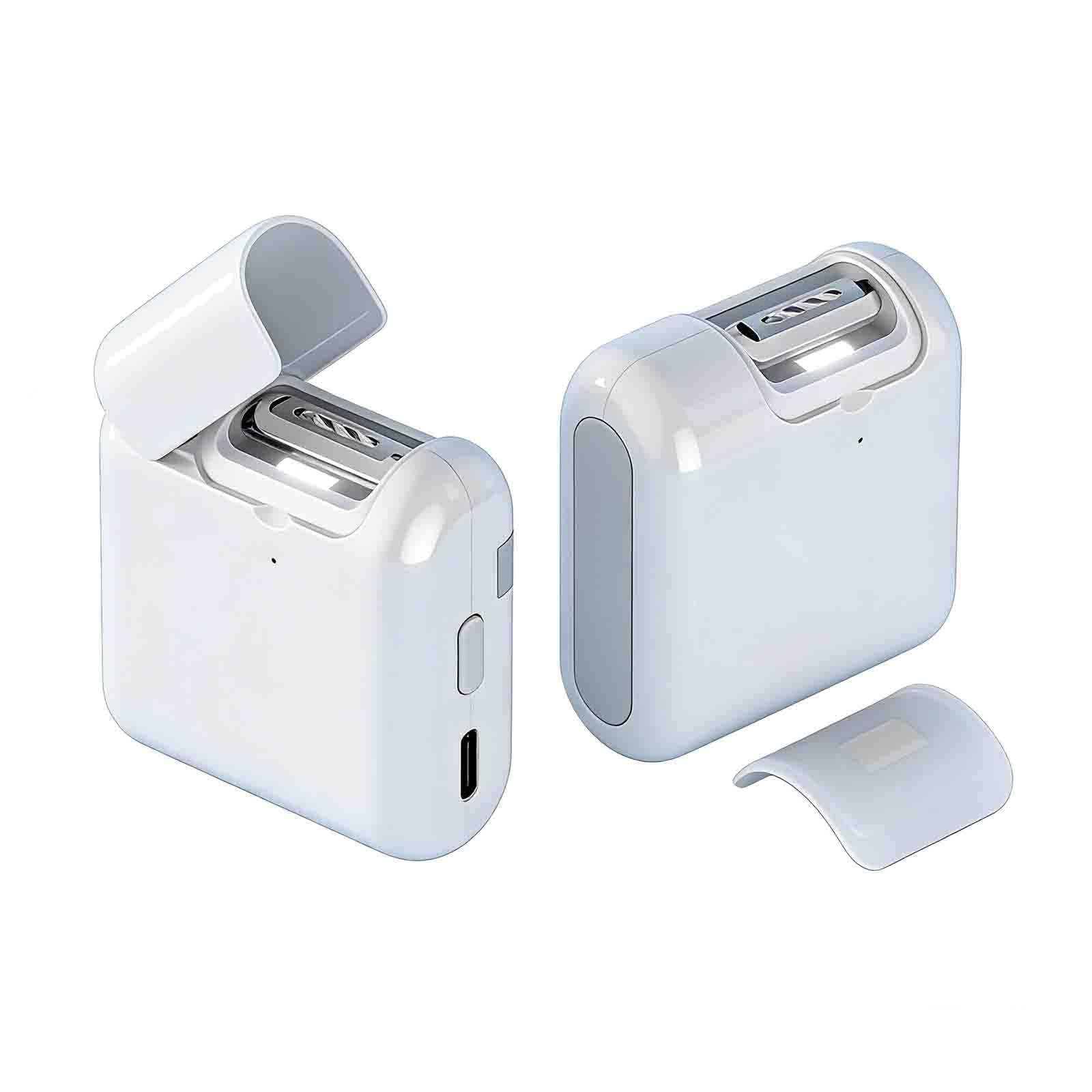 Tagliaunghie Elettrico Uomo Professionale Taglia Unghie Per Mani Tronchesino Automatico Impedisce Che I Frammenti Di Unghie Volino Ovunque Ricaricabile Automatica (White,55x56x25 mm)