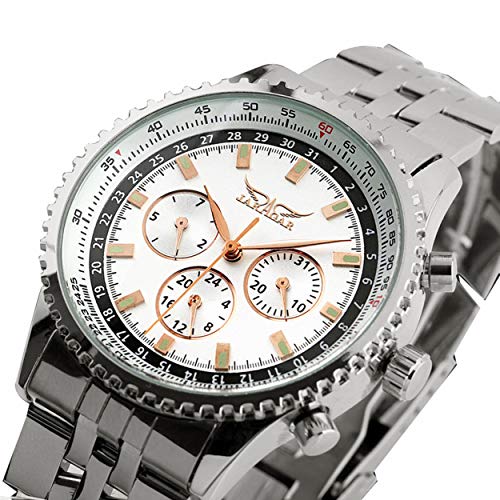 Gute Mens Elegant Automatic Mechaincal Wrist Watch Day & Date Golden Hands Luminous Tachymeter