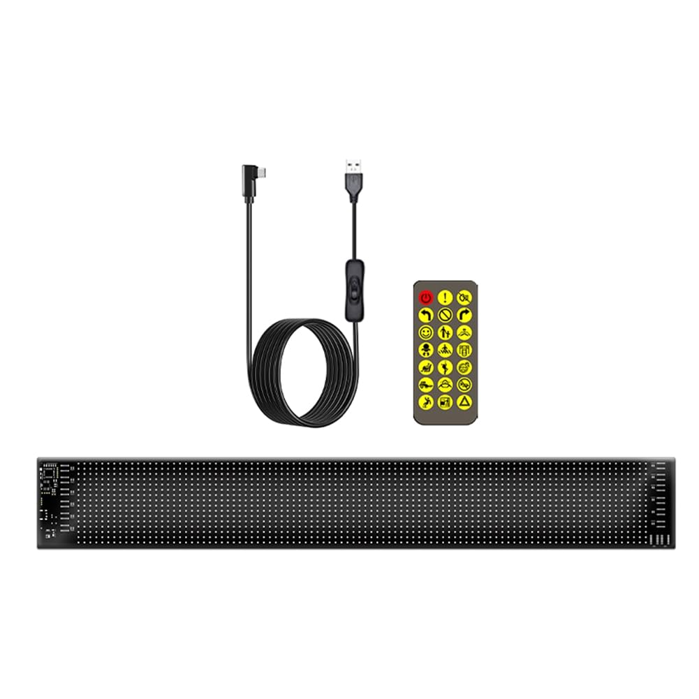 Programmierbares LED-Autozeichen mit Mehrsprachiger Anzeige und Fernbedienungs-APP, Scrollbares Werbedisplay mit Pixel-Matrix-Panel