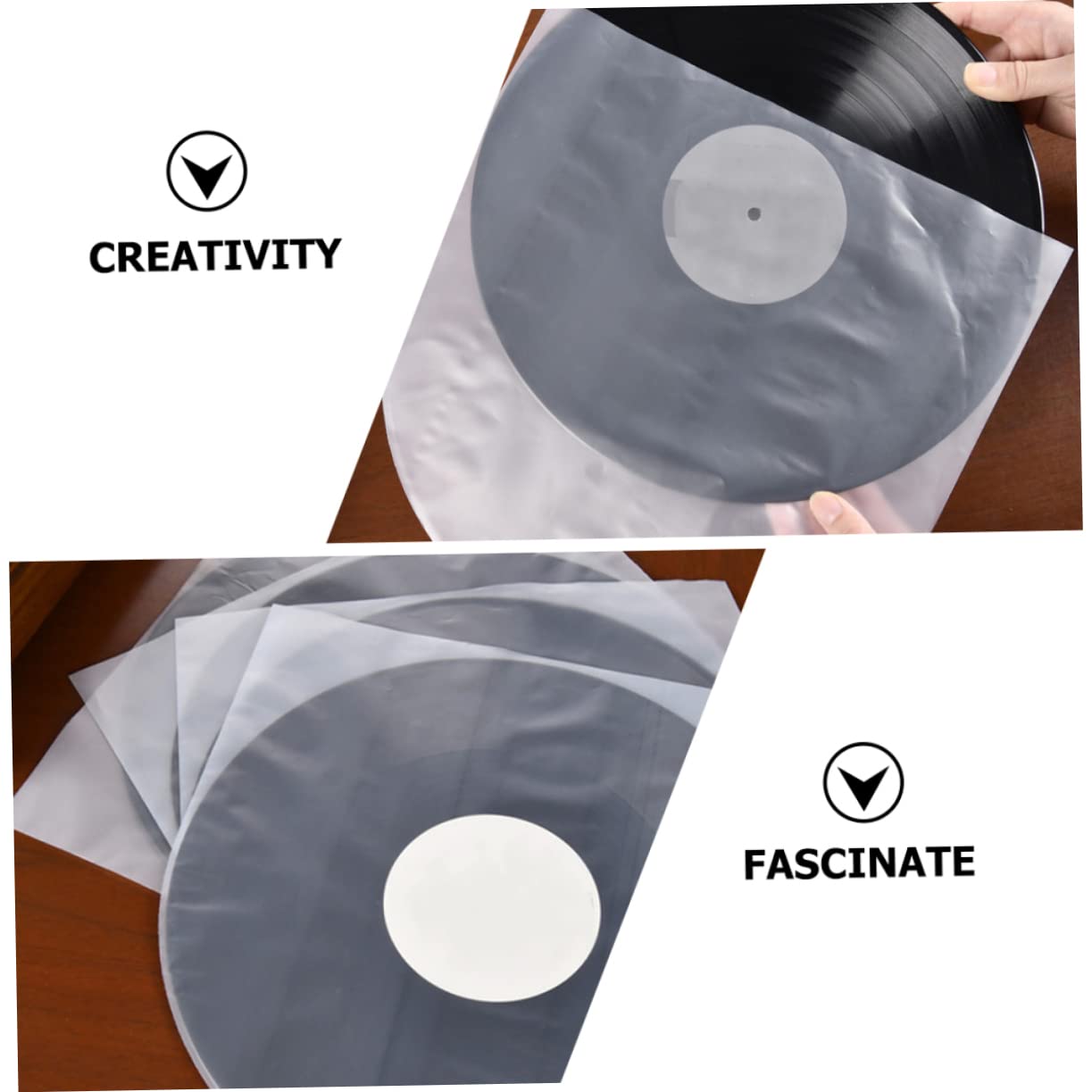 100Pièces Manches Antistatiques pour Disques Vinyles Protection Transparente pour Albums pour Stockage et de Votre Collection