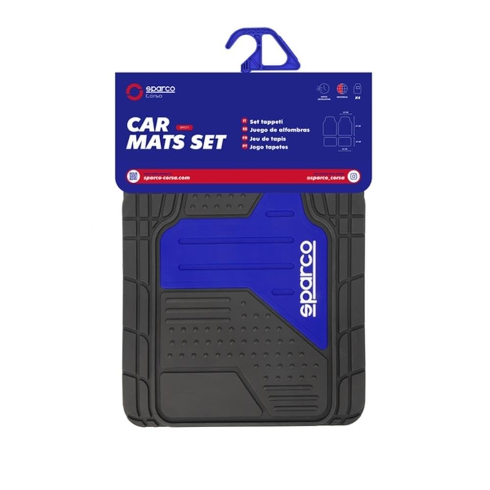 Sparco Tappeto F511 PVC Nero/Blu