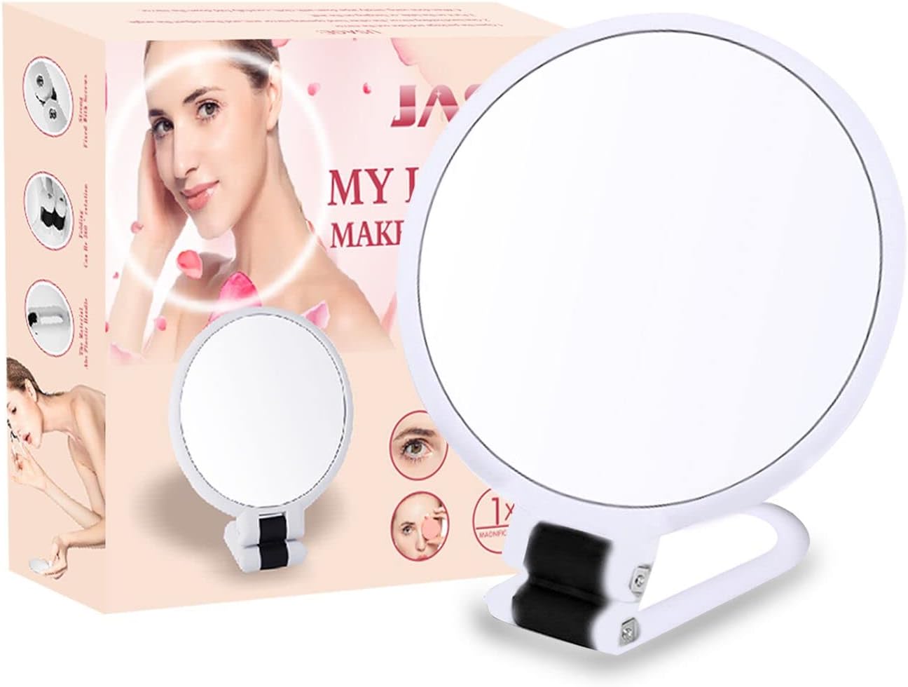 15X Magnifying Makeup Mirror 2-Sided Tabletop Mirror of 360° Rotation for Fashion Travel or Bathroom Hanging Mirror