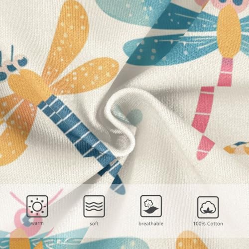 KLL Dragonfly Pattern Illustration Toddler Boys' Cotton Briefs Breathable Children Panties3