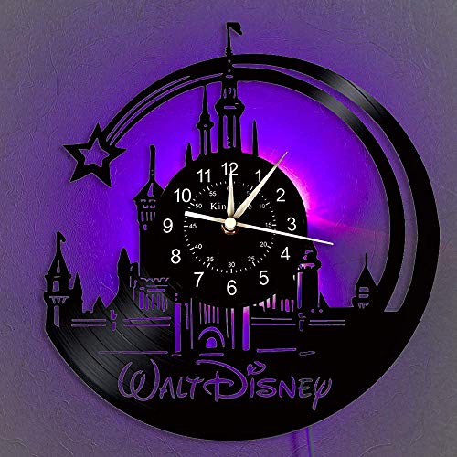 Horloge murale en vinyle Mickey Mouse lumineuse déco salon