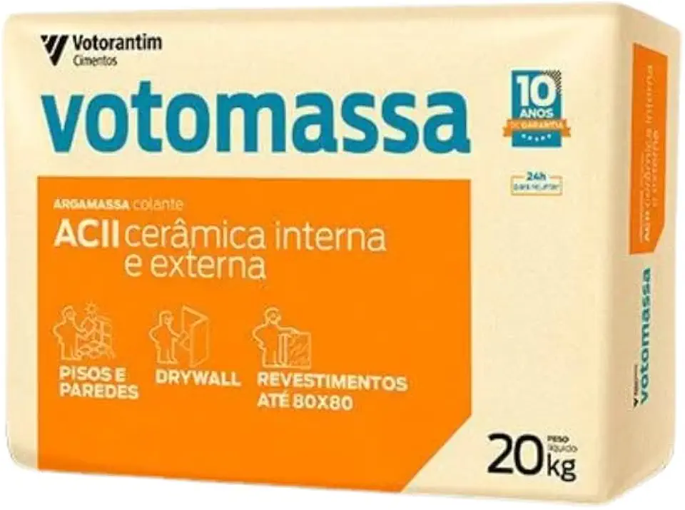 Argamassa Votomassa ACII 20kg Cerâmica Interna e Externa AC2 Pisos e Revestimentos