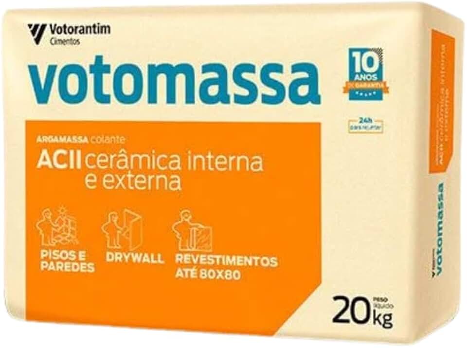 Argamassa Votomassa ACII 20kg Cerâmica Interna e Externa AC2 Pisos e Revestimentos