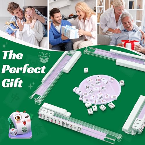 4 soportes de acrílico para Mahjong con empujadores miniatura 6